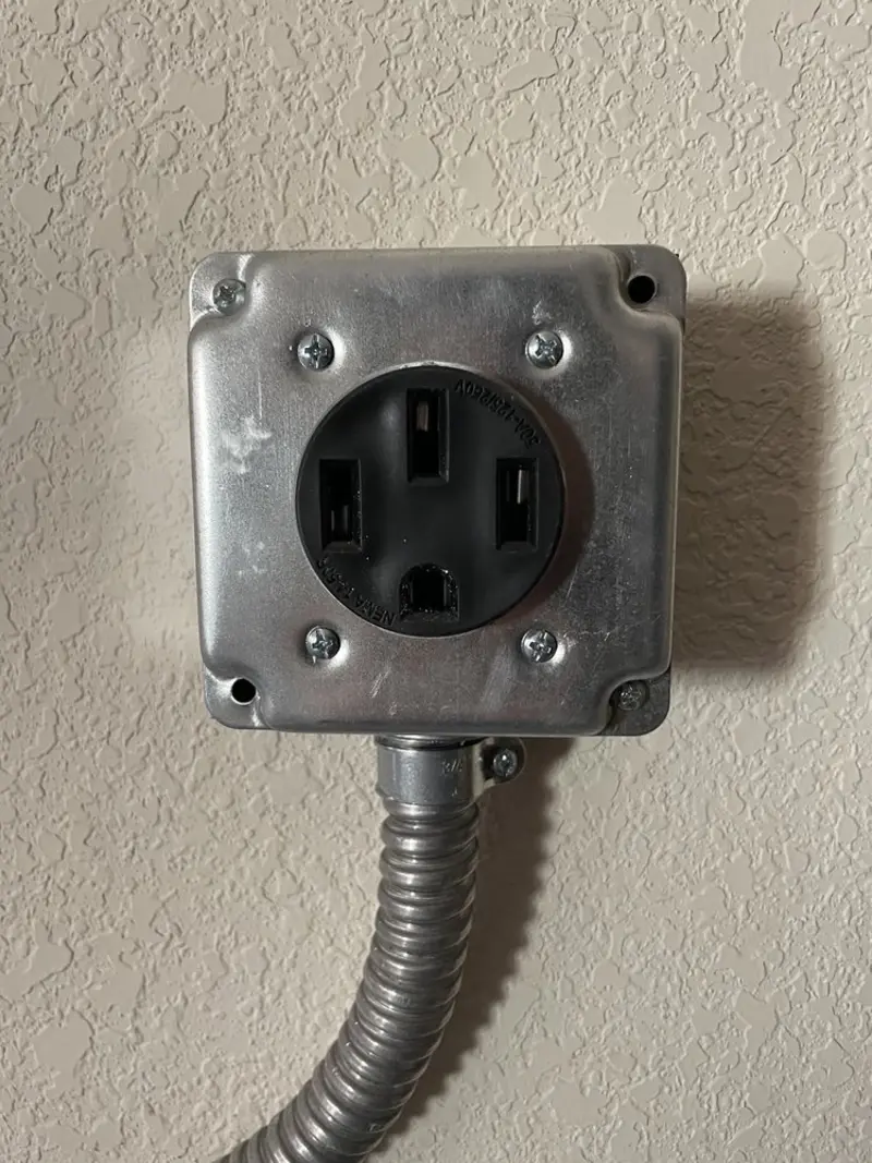 NEMA 14-50 outlet installed for Smart Home Electrical in Fountain Inn